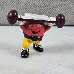 Vtg 1990s Kool-Aid Man PVC Figure Weightlifting Kraft General Foods Promo